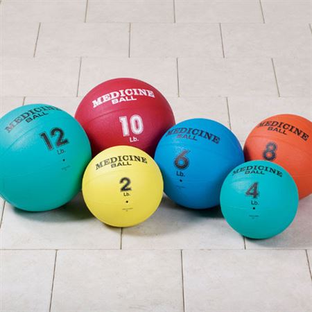 Textured Bright Colored Medicine Balls Set of 6 Textured Bright Colored Medicine Balls