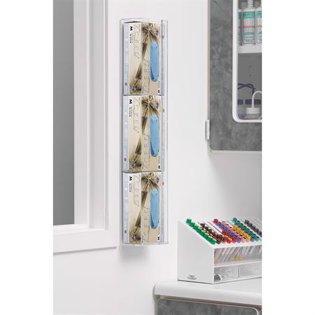 Narrow Top-Loading Glove Dispensers Triple - 5.5"W x 3.875"D x 30"H