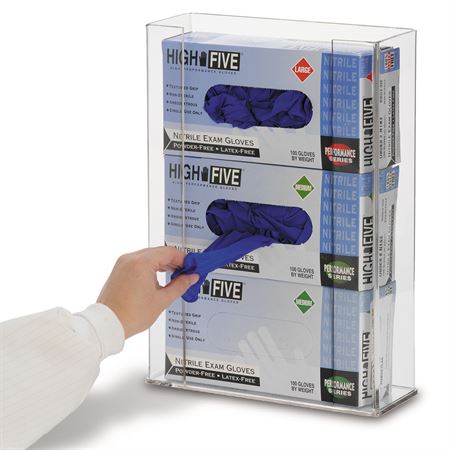 Standard Top-Loading Glove Dispensers Triple - 11"W x 4.25"D x 16"H