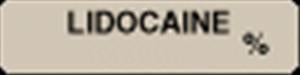 United Ad Label Co Lidocaine Labels - "Lidocaine" Label, Gray, 760/Roll - AM075