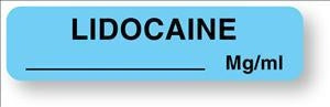 United Ad Label Co Lidocaine Labels - "Lidocaine" Label mg / mL, Light Blue, 760/Roll - AM123