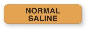 United Ad Label Co Normal Saline Labels - Normal Saline Label, Fluorescent Orange, 760/Roll - AM141