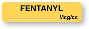 United Ad Label Co Fentanyl Labels - "Fentanyl mcg / cc" Label, Tan, 760/Roll - AM175