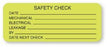 United Ad Label Co Safety Check Labels - Safety Check Label, Fluorescent Green, 420/Roll - BE113
