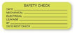 United Ad Label Co Safety Check Labels - Safety Check Label, Fluorescent Green, 420/Roll - BE113