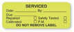 United Ad Label Co Serviced Labels - "Serviced Date Due By" Label, Fluorescent Green, 420/Roll - BE700