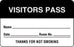 United Ad Label Co Visitor Pass Labels - "Visitor Pass" Label, Black, 500/Roll - BR206