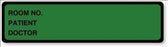 United Ad Label Co Room Number, Patient, Doctor Labels - "Room Number Patient Doctor" Label, Bright Green - CI216