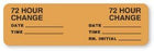United Ad Label Co 72 Hour Change Labels - 72 Hour Change Label, Fluorescent Orange, 320/Roll - CM311