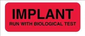 United Ad Label Co Implant Run Labels with Biotest - Sterilization Autoclaveable Tamper-Evident Label - CS082