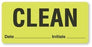 United Ad Label Co Clean Labels - "Clean" Label, Fluorescent Green, 240/Roll - CS305