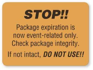 United Ad Label Co Stop-Package Expiration Is Labels - "Stop Package Expiration Is" Label, Orange - CS319