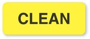 United Ad Label Co Clean Labels - "Clean" Label, Fluorescent Yellow, 420/Roll - CS716