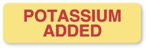 United Ad Label Co Potassium Labels - "Potassium" Label, Yellow, 320/Roll - FP745