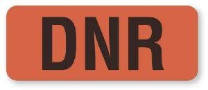 United Ad Label Co DNR Labels - "DNR" Label, Fluorescent Red, 420/Roll - HX205