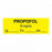 United Ad Label Anesthesia Tapes - Anesthesia Tape Labels, 1-1/2" x 1/2", Propofol 10 mg / mL, Yellow, 500"/Roll - ULTJ01010-D