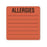 United Ad Label Allergy Alert Labels with Red Border - Allergies Label, Fluorescent Red, Removable, 380/Roll - MR204