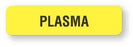 United Ad Label Co Plasma Labels - "Plasma" Label, Fluorescent Yellow, 760/Roll - PS104