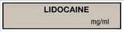 United Ad Label Co Lidocaine Labels - "Lidocaine" Label, Gray, 500/Roll - TA087