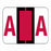 United Ad Products Alpha File Folder Labels - Alpha File Folder Labels, Letter A, Red, 1-1/4" x 1" - ULAF1283A