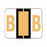 United Ad Label Alpha File Folder Labels - TAB1283 Label, B, Light Orange, 1-1/4" x 1" - ULAF1283B