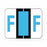 United Ad Label Alpha File Folder Labels - TAB1283 Label, F, Blue, 1-1/4" x 1" - ULAF1283F