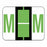 United Ad Products Alpha File Folder Labels - Alpha File Folder Labels, Letter M, Light Green, 1-1/4" x 1" - ULAF1283M