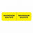 United Ad Label Magnesium Sulfate Labels - Magnesium Sulfate Labels, Fluorescent Yellow, 3" x 7/8" - ULCU12013