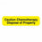 United Ad Label Chemotherapy Agent Labels - Caution Chemotherapy Dispose of Properly Labels, Fluorescent Yellow, 2" x 1/2" - ULFP281