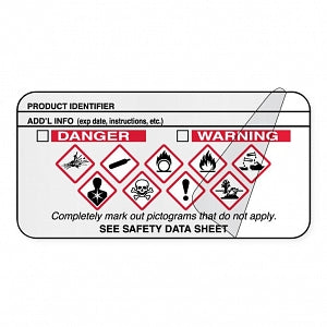United Ad Self-Laminating GSA Labels - GHS Labels, White, 2