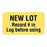 United Ad Label Company Quality Control Labels - "New Lot" Record Label, Yellow, 1-5/8"x 7/8", 560/Roll - ULLR221