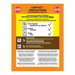 United Ad Contact Precautions Labels - O. R. Precaution Label, 8-7/8 ...