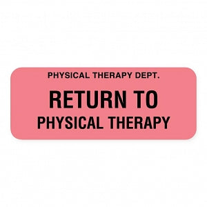 United Ad Therapy Labels - Return to Physical Therapist Labels, Red, 2-1/4" x 7/8" - ULPT205
