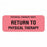 United Ad Therapy Labels - Return to Physical Therapist Labels, Red, 2-1/4" x 7/8" - ULPT205