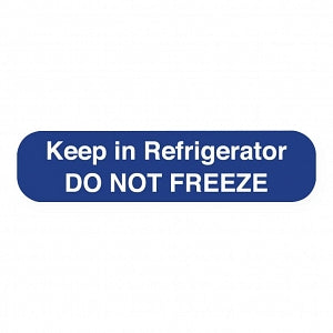 United Ad Label Medication Instruction Labels - Keep in Refrigerator DO NOT FREEZE Labels, Dark Blue, 1-5/8" x 3/8", 1000/Roll - ULRXA1246