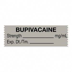 United Ad Bupivacaine Labels - Bupivacaine Labels, mg / mL and Expiration Date, Gray, 1-1/2" x 1/2", 500"-Roll - ULTA088