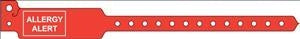 United Ad Label Co Patient Allergy Alert Wristband Label - "Patient Allergy" Alert Wristband Label, Red - WB5052-16