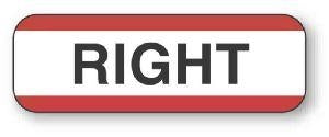United Ad Label Co Film Position Labels - "Right Film Position" Label, 1/2" x 1-1/2" - XX539