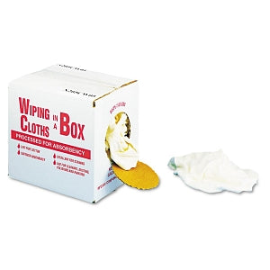 United Facility Supply Multipurpose Reusable Cotton Wipes - Multipurpose Reusable Wiping Cloths, Cotton, White, 5 lb. Box - N205CW05