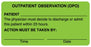 Medical Use Labels - OUTPATIENT OBSERVATION Label, 4" x 2"