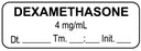 Medical Use Labels - Anesthesia Label, Dexamethasone 4 mg/mL Date Time Initial, 1-1/2" x 1/2"