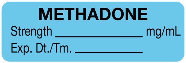 Metoten Medical Use Labels - Anesthesia Label, Methadone mg/mL,1-1/2