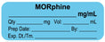 Medical Use Labels - Anesthesia Label, MORphine mg/mL, 2" x 3/4"