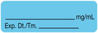 Medical Use Labels - Anesthesia Label, Blank mg/mL, 1-1/2" x 1/2"