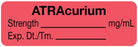 Medical Use Labels - Anesthesia Label, ATRAcurium mg/mL, 1-1/2" x 1/2"