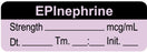 Medical Use Labels - Anesthesia Label, Epinephrine mcg/mL Date Time Initial, 1-1/2" x 1/2"