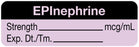 Medical Use Labels - Anesthesia Label, EPInephrine mcg/mL, 1-1/2" x 1/2"