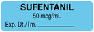 Medical Use Labels - Anesthesia Label, Sufentanil 50 mcg/mL, 1-1/2" x 1/2"