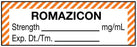 Medical Use Labels - Anesthesia Label, Romazicon mg/mL, 1-1/2" x 1/2"