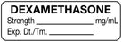 Medical Use Labels - Anesthesia Label, Dexamethasone mg/mL, 1-1/2" x 1/2"